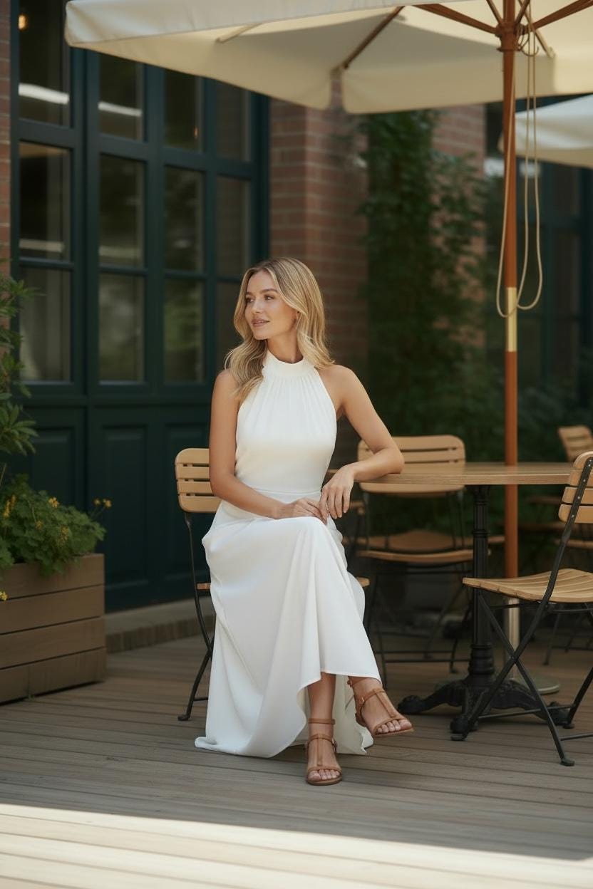 A-Line Halter Neck Summer Dress (US0-US28) | PDF Sewing Pattern