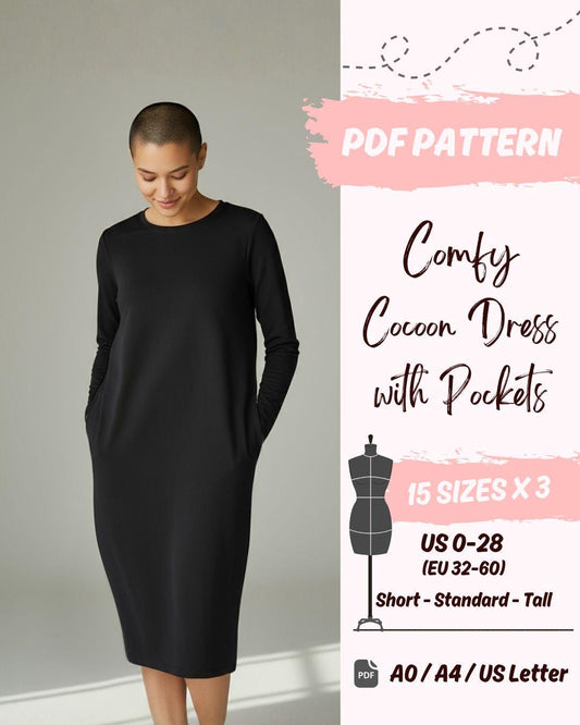 Comfy Cocoon Dress Sewing Pattern