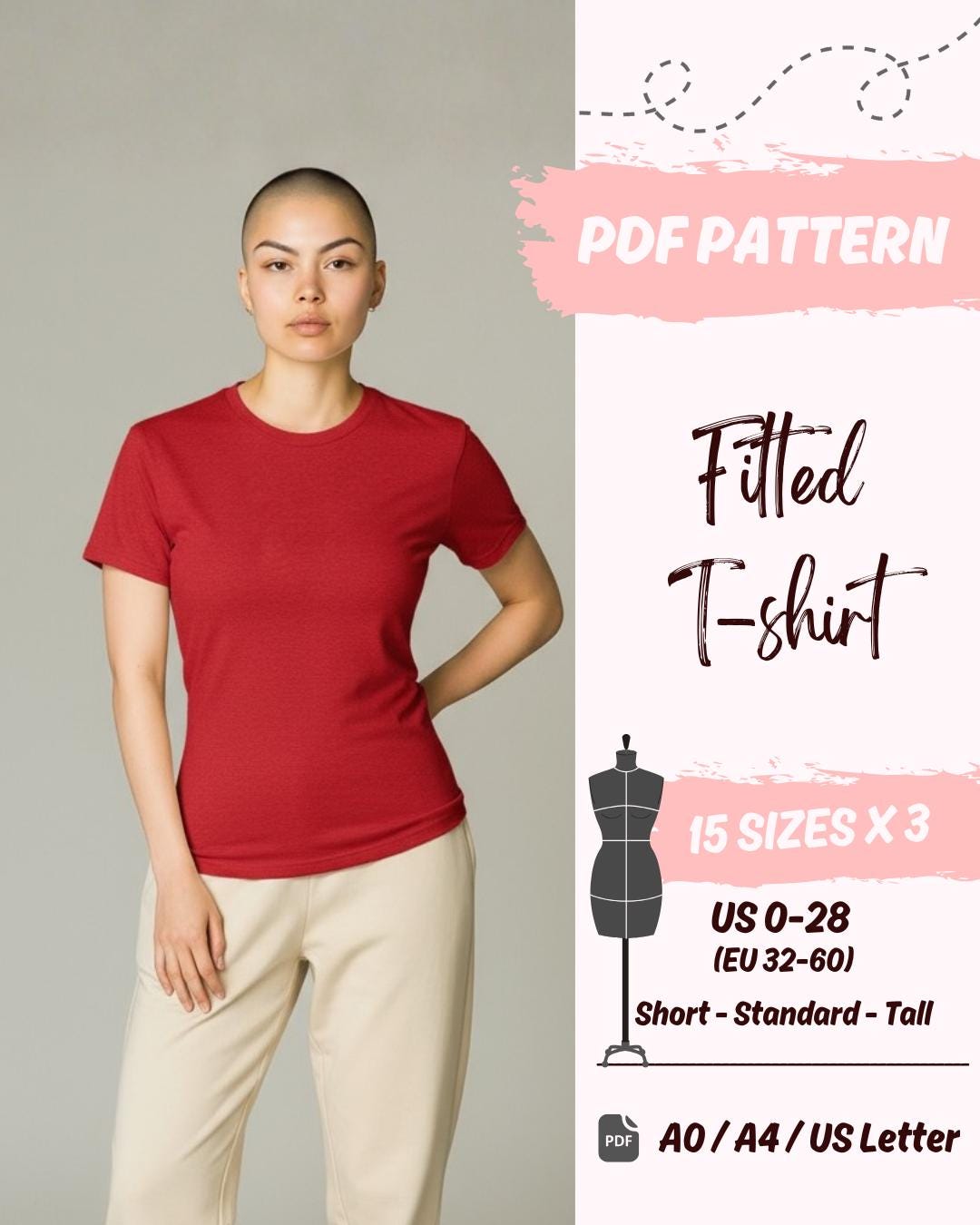 Fitted T-Shirt Sewing Pattern