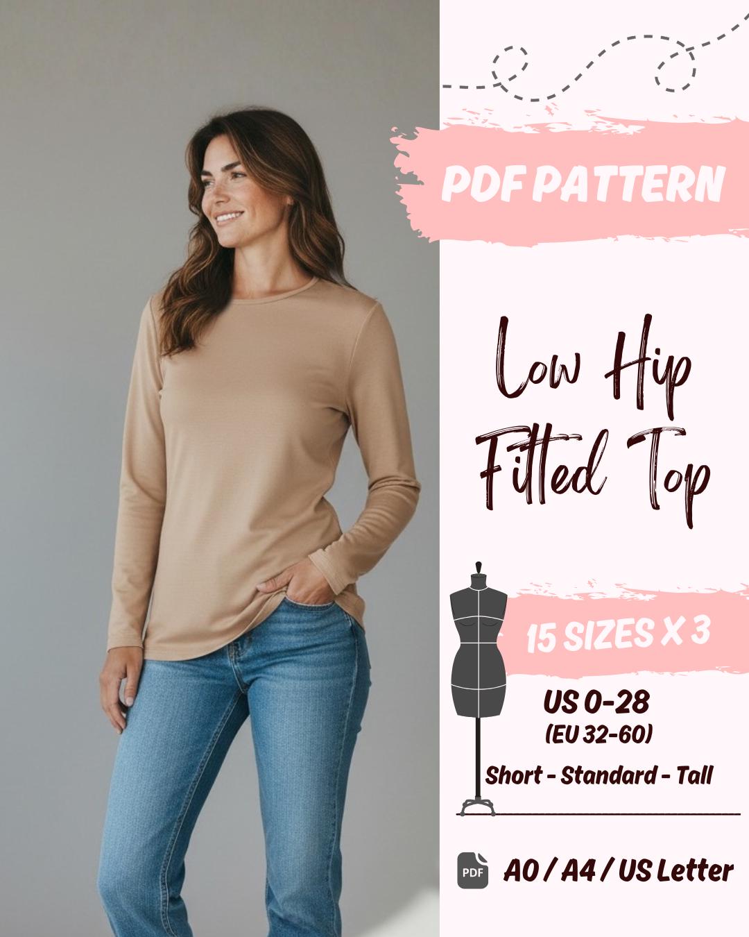 Fitted Stretch Top (US0-US28) | PDF Sewing Pattern
