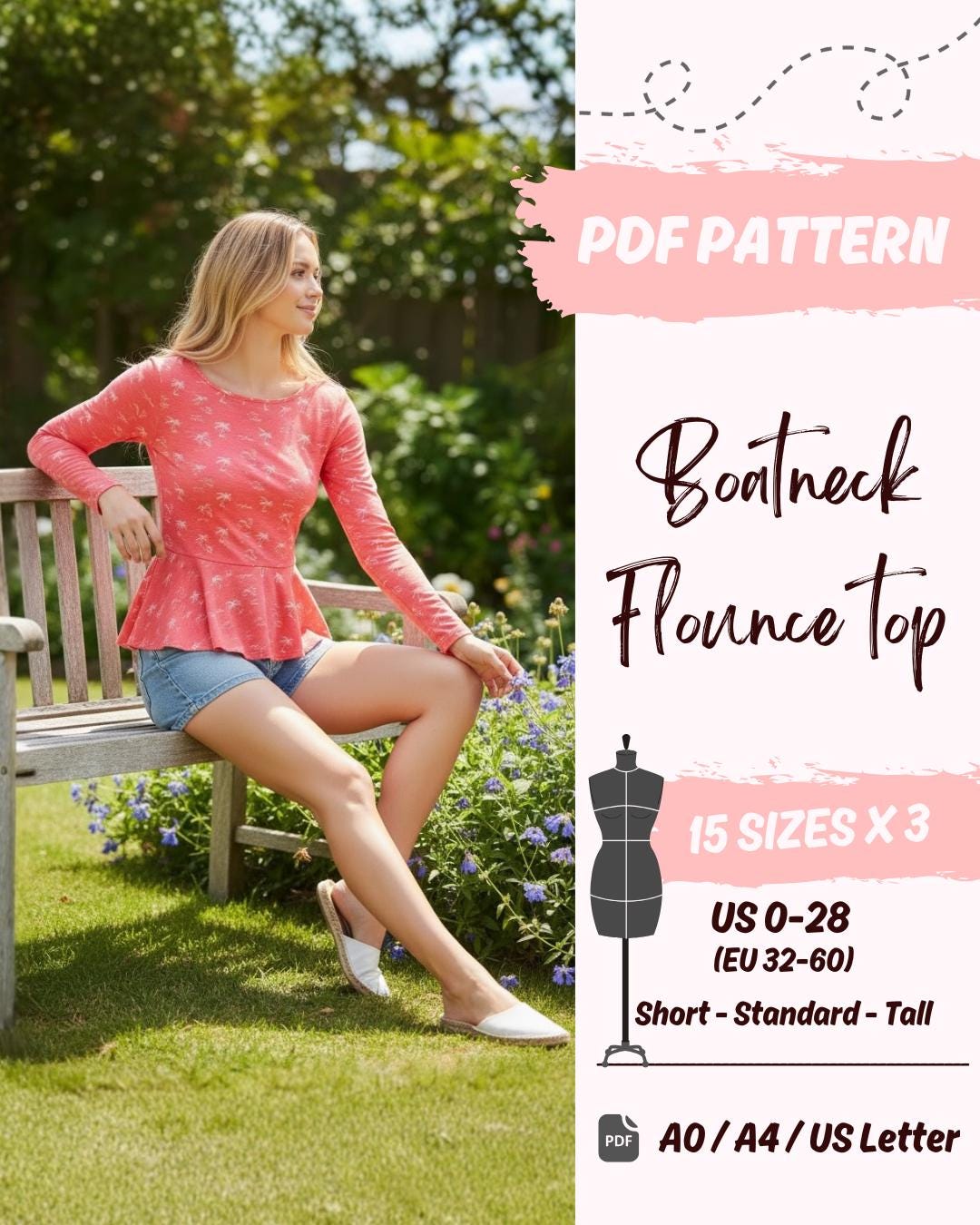 Romantic Flounce Top Sewing Pattern