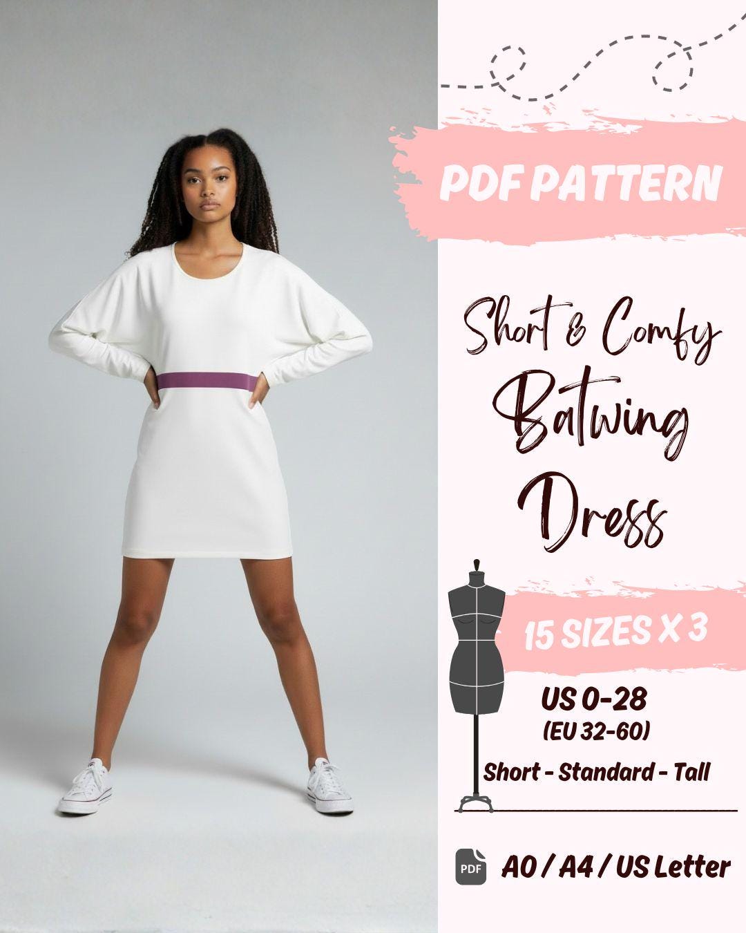 Batwing Dress Sewing Pattern