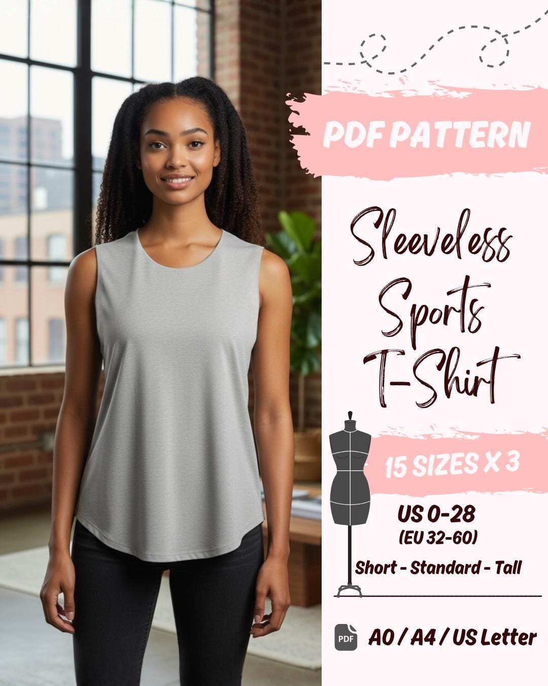 Sleeveless Sports Top Sewing Pattern