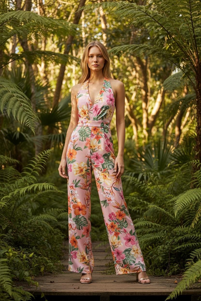 Wide Leg Open Back Jumpsuit (US0-28) | PDF Sewing Pattern