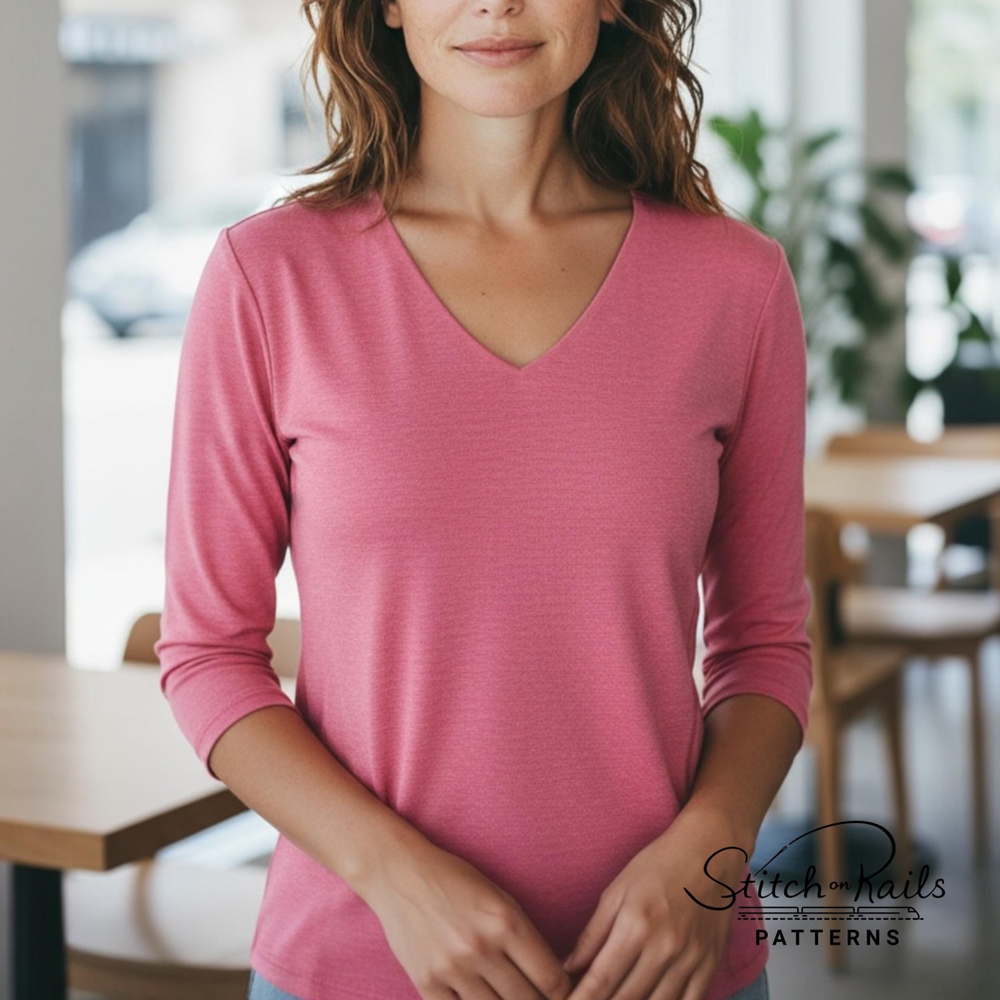 V-Neck Hi-Low Top (US0-US28) | PDF Sewing Pattern